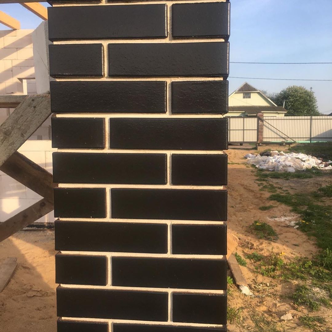 12.861100L Печной Lode KRYPTON гладкий, 250*120*65 мм, Печной Полнотелый Кирпич керамический черный