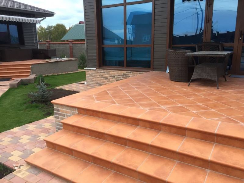 Клинкерная Плитка напольная противоскользящая EURAMIC CAVAR 542 passione 294*294*8 мм