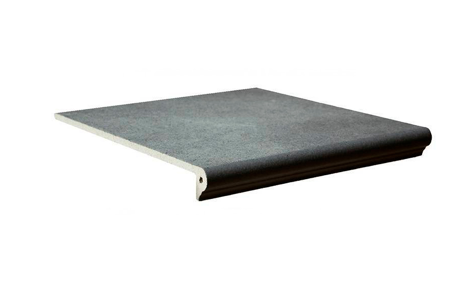 Клинкерная ступень флорентинер противоскользящая плитка Interbau Alpen Anthrazit 058, 310*320*8 мм