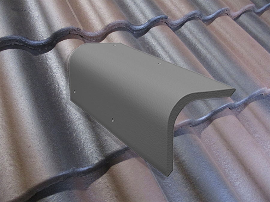 Торцевая черепица натуральная цементно-песчаная Antik коричневый 85, Осенний лист Kriastak Baltic tile