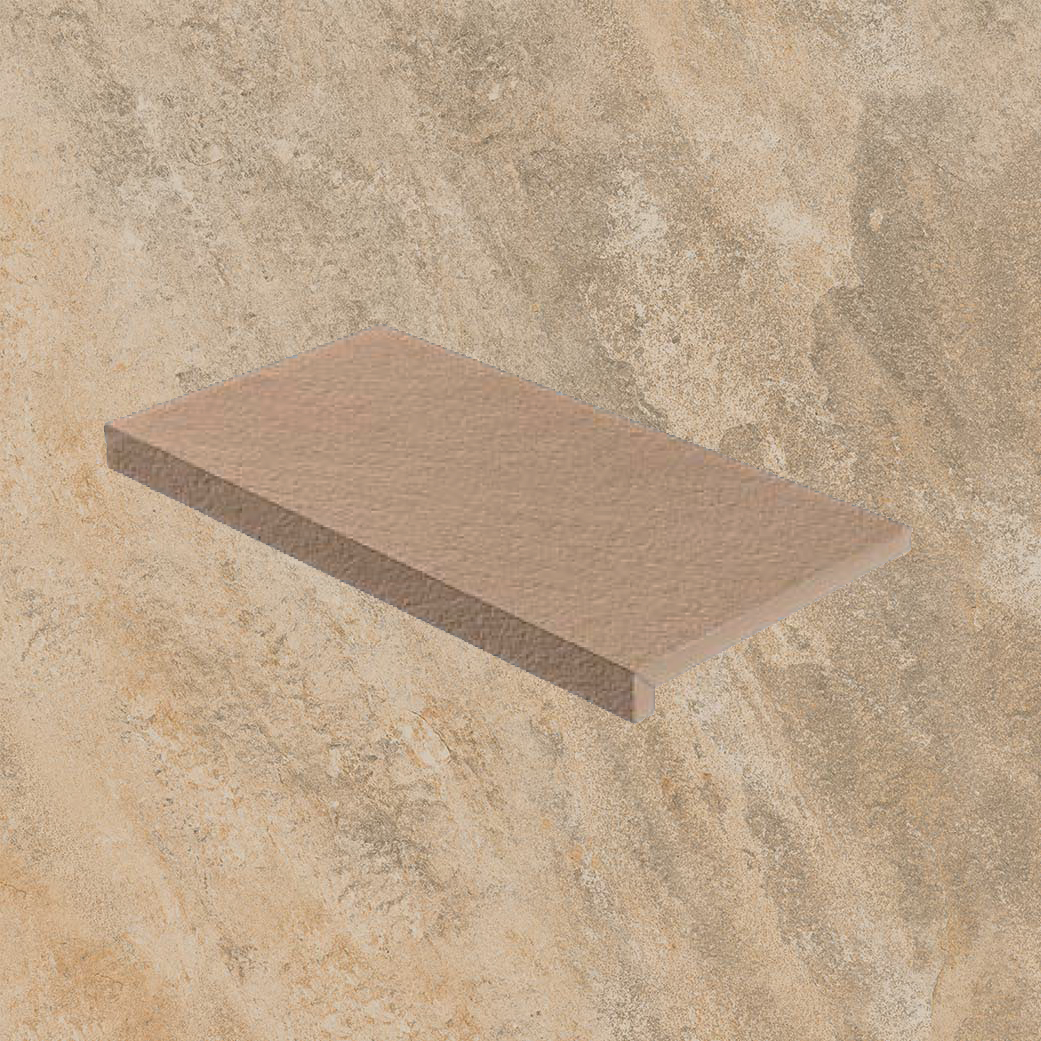 Тротуарная плитка Бежевая-золото Lastra. Спец. Элемент- Ступень Лэндстоун Голд \ Landstone Gold Scalino 330х600х20мм
