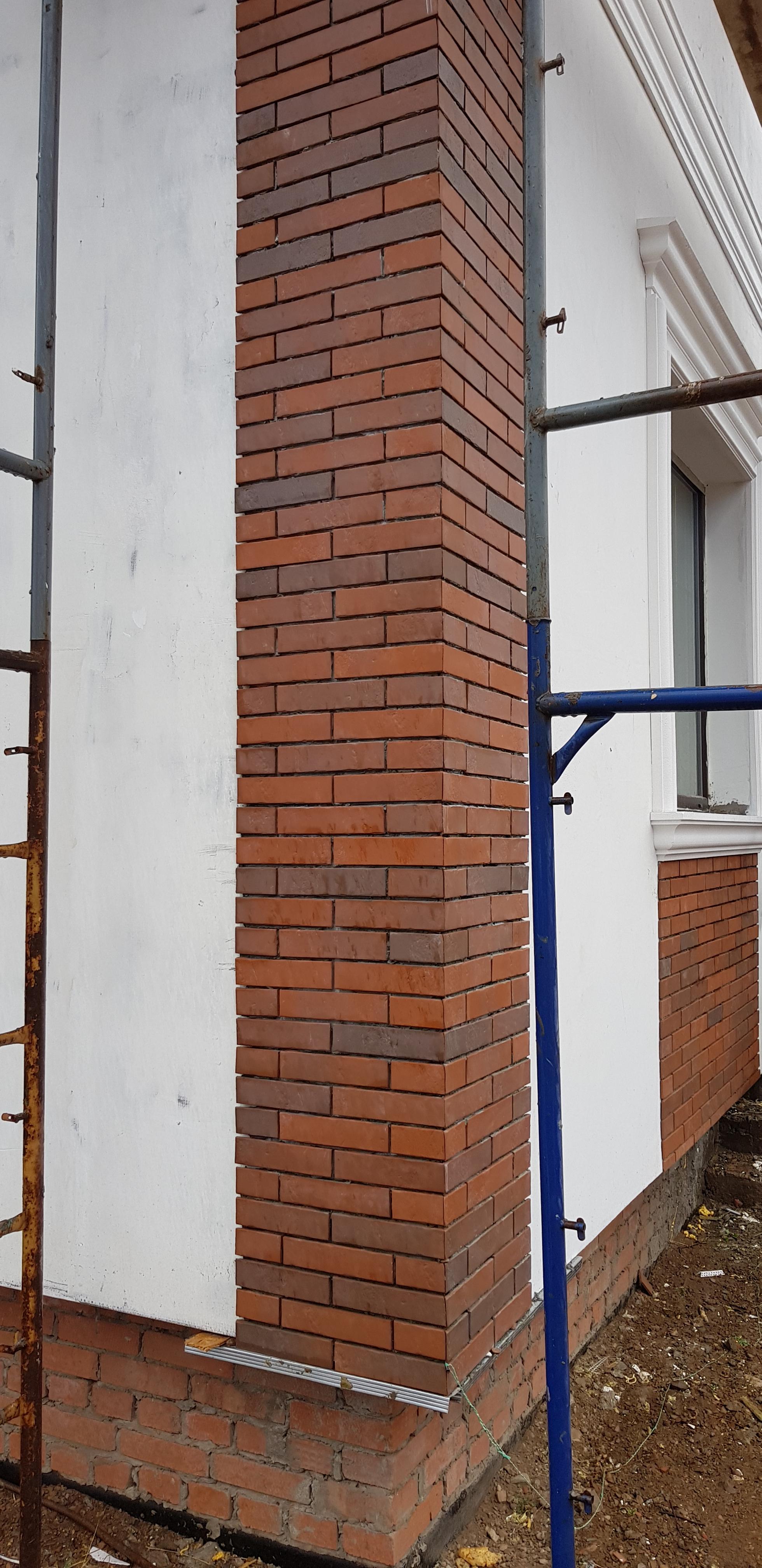 ABC Schieferstruktur Naturbrand, 240*52*7 мм, Клинкерная фасадная плитка облицовочная под кирпич Баварская кладка.