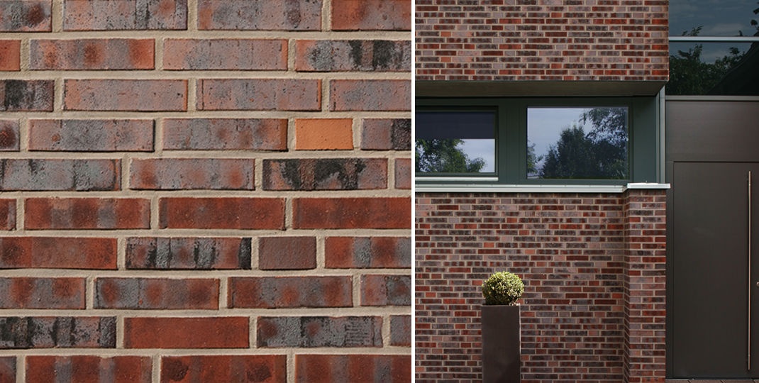 Кирпич облицовочный Клинкерный ABC 1876 Wittenburg Kohlebrand mit Sinterschmolz Wasserstrich NF 240*115*71 мм