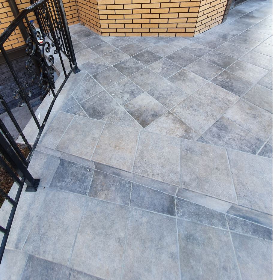 Viano Grys угловая клинкерная ступень с насечками 300x300x11 мм