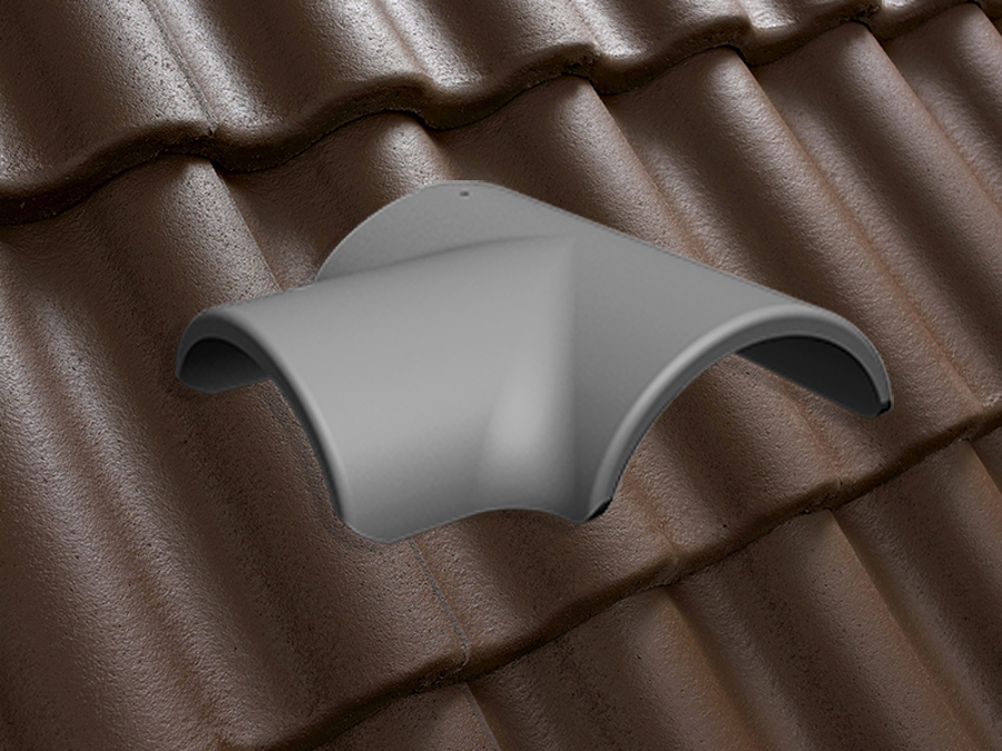 T-образная черепица натуральная цементно-песчаная Classic коричневый 22, Kriastak Baltic tile