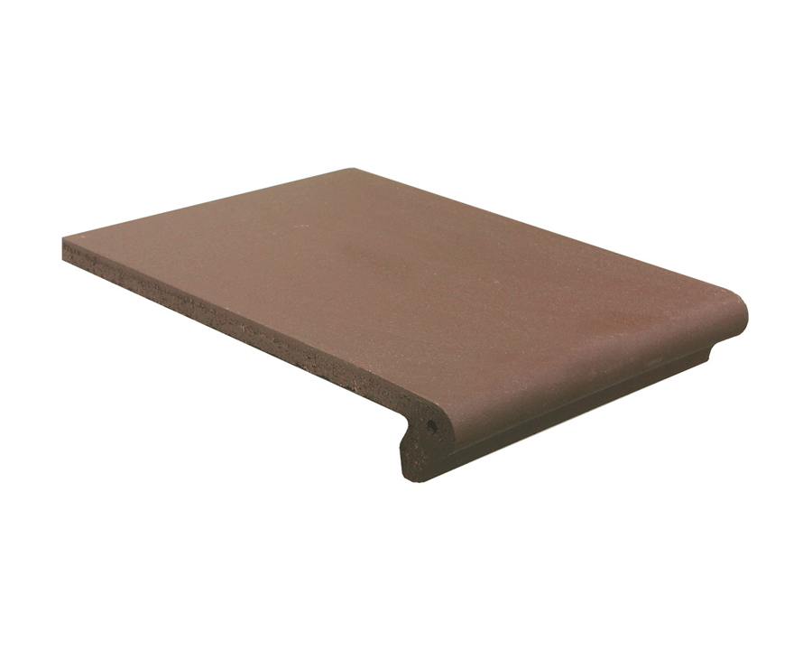Клинкерная ступень Флорентинер противоскользящая плитка ABC Objekta Braun 345*240*14 мм