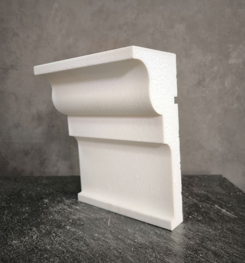 Молдинг для фасада - лепнина, декор из пенополистирола МВ-250/7 (МС-142) 250*105*2000 мм