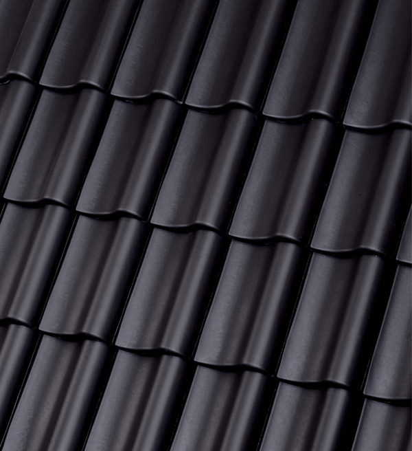Керамическая черепица рядовая Roben Limburg антрацит ангоб