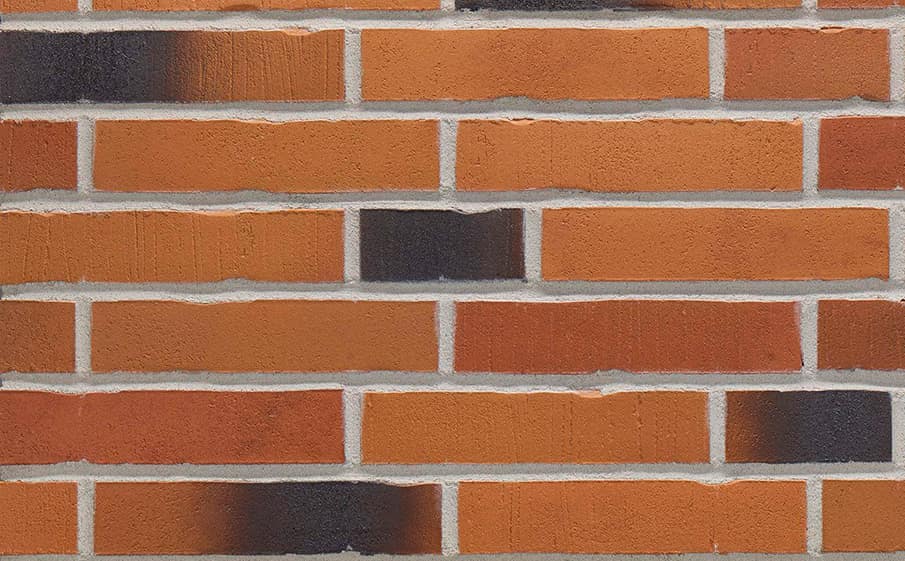 Клинкерная фасадная плитка облицовочная под кирпич Stroeher (Штроер) Handstrich 391 ockererz шероховатая, 240*52*14 мм