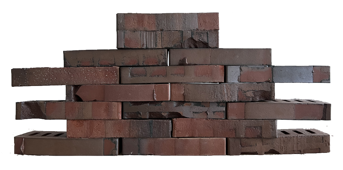 №12A Клинкерный кирпич облицовочный Laterem Antique  290х85х50 мм, бордовый архитектурный