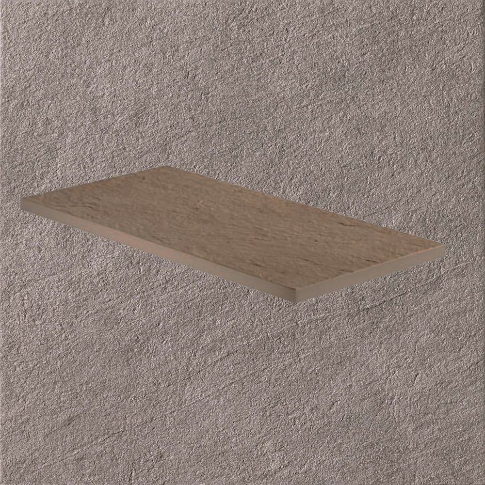 Тротуарная плитка Серо-коричневая Lastra. Спец. Элемент-Бортик Клиф Гриджио \ Cliff Grigio Lineare 300х600х20мм