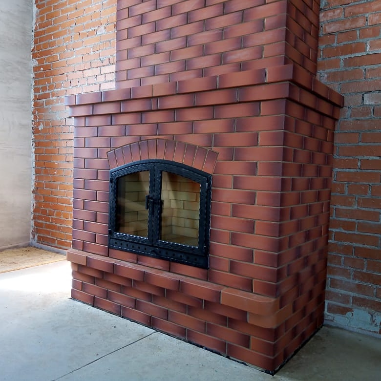 Lode Gemini гладкий, 250*120*65 мм, Печной Полнотелый Кирпич керамический красный, пестрый