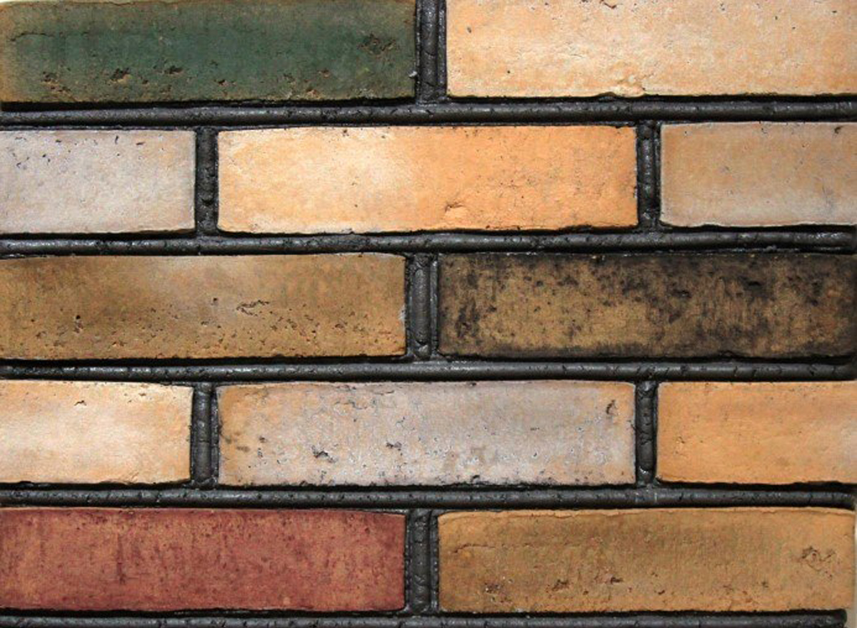 Амстердам-8 Плитка под кирпич для навесного вент фасада с расшивкой шва  210X50X20 мм искусственный камень