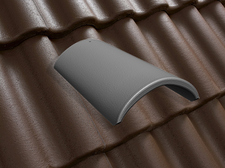 Коньковая черепица натуральная цементно-песчаная Classic коричневый 22, Kriastak Baltic tile