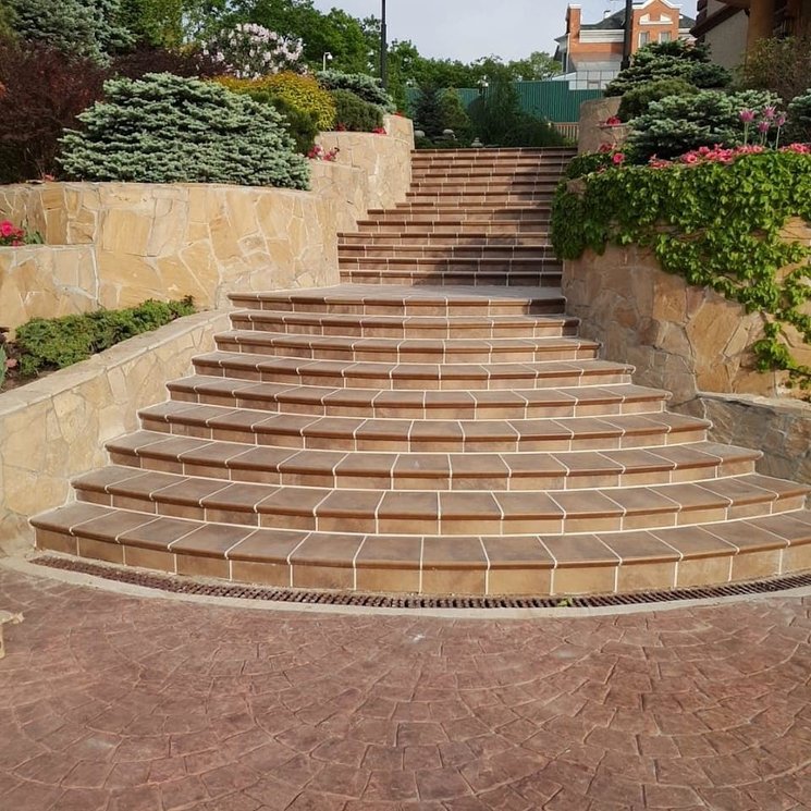 Клинкерная Плитка напольная противоскользящая Stroeher KERAPLATTE AERA T 712 marone 444*294*10 мм