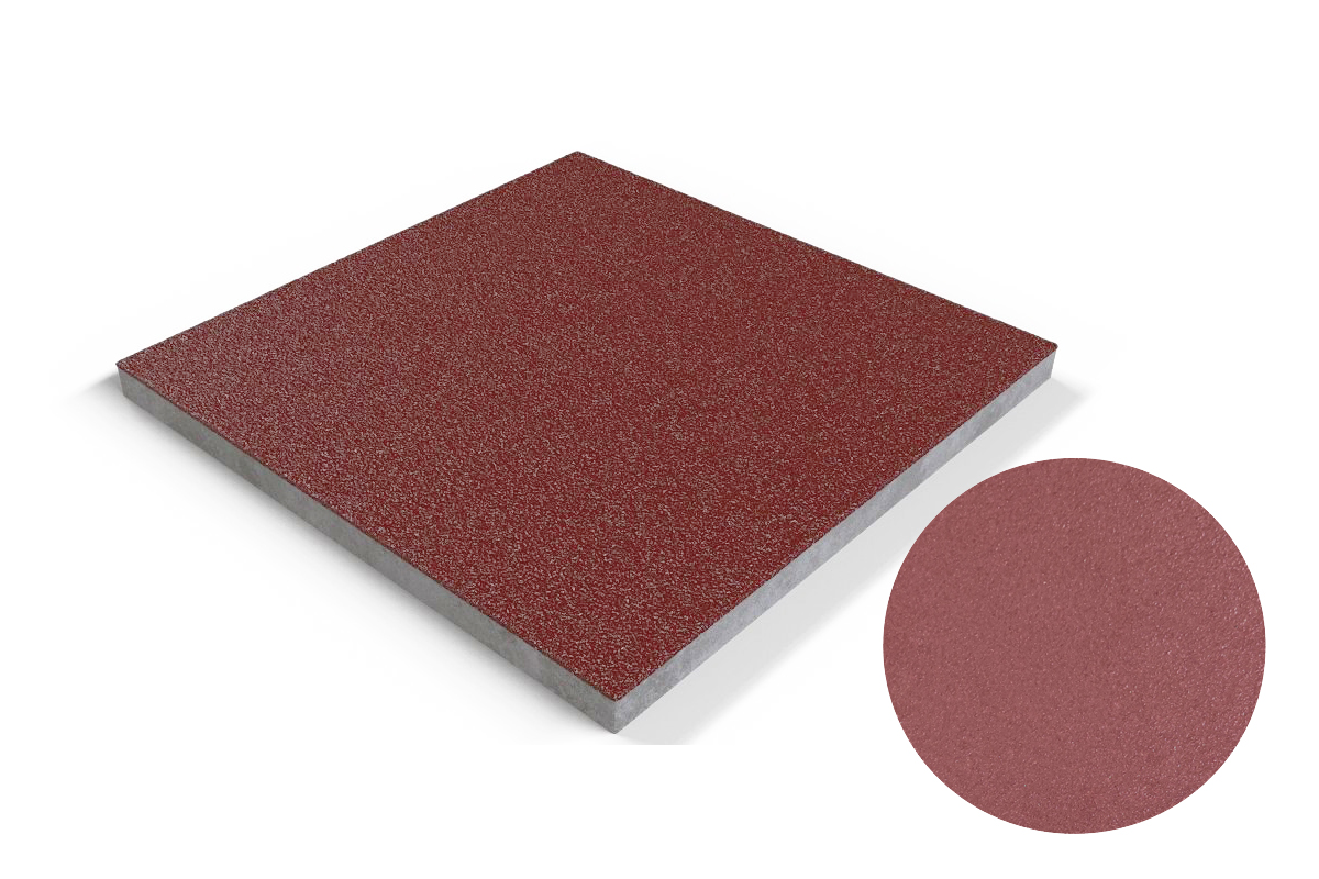 106 Плитка базовая противоскользящая уличная, красная 310*310*17 мм