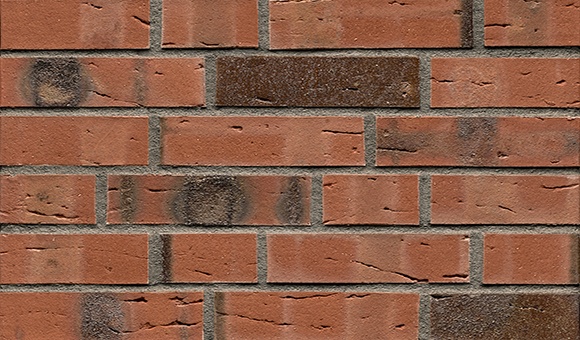 Кирпич облицовочный Клинкерный ABC 858 Grafschafter rot Kohlebrand Wasserstrich 55NF 240*71*55 мм