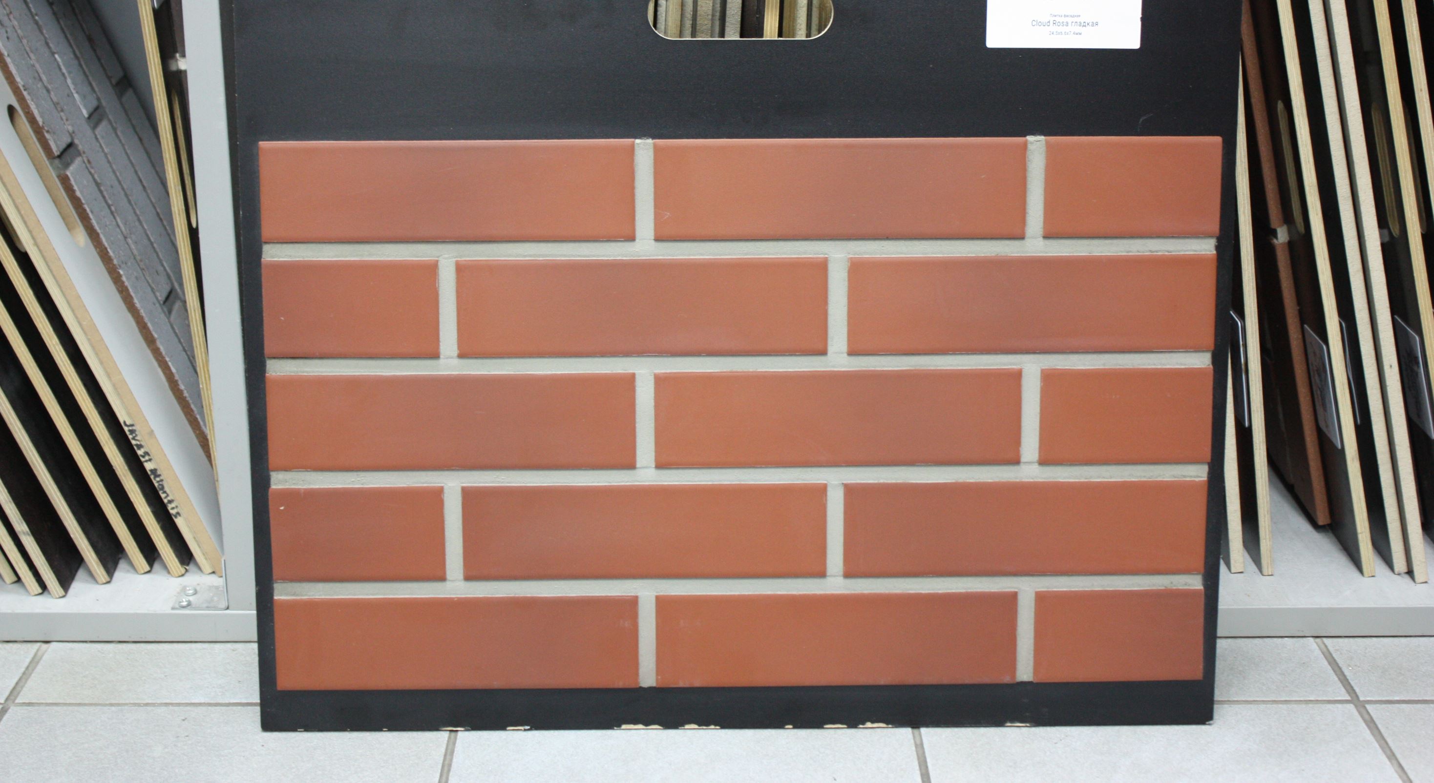 NATURAL ROSA 245X66х7,4 мм Клинкерная фасадная плитка под кирпич облицовочная терракотовая