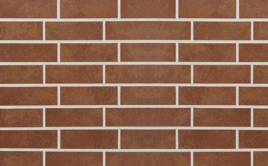 Клинкерная фасадная плитка облицовочная под кирпич Stroeher (Штроер) Keravette Shine 841 rosso рельефная NF8, 240*71*8 мм