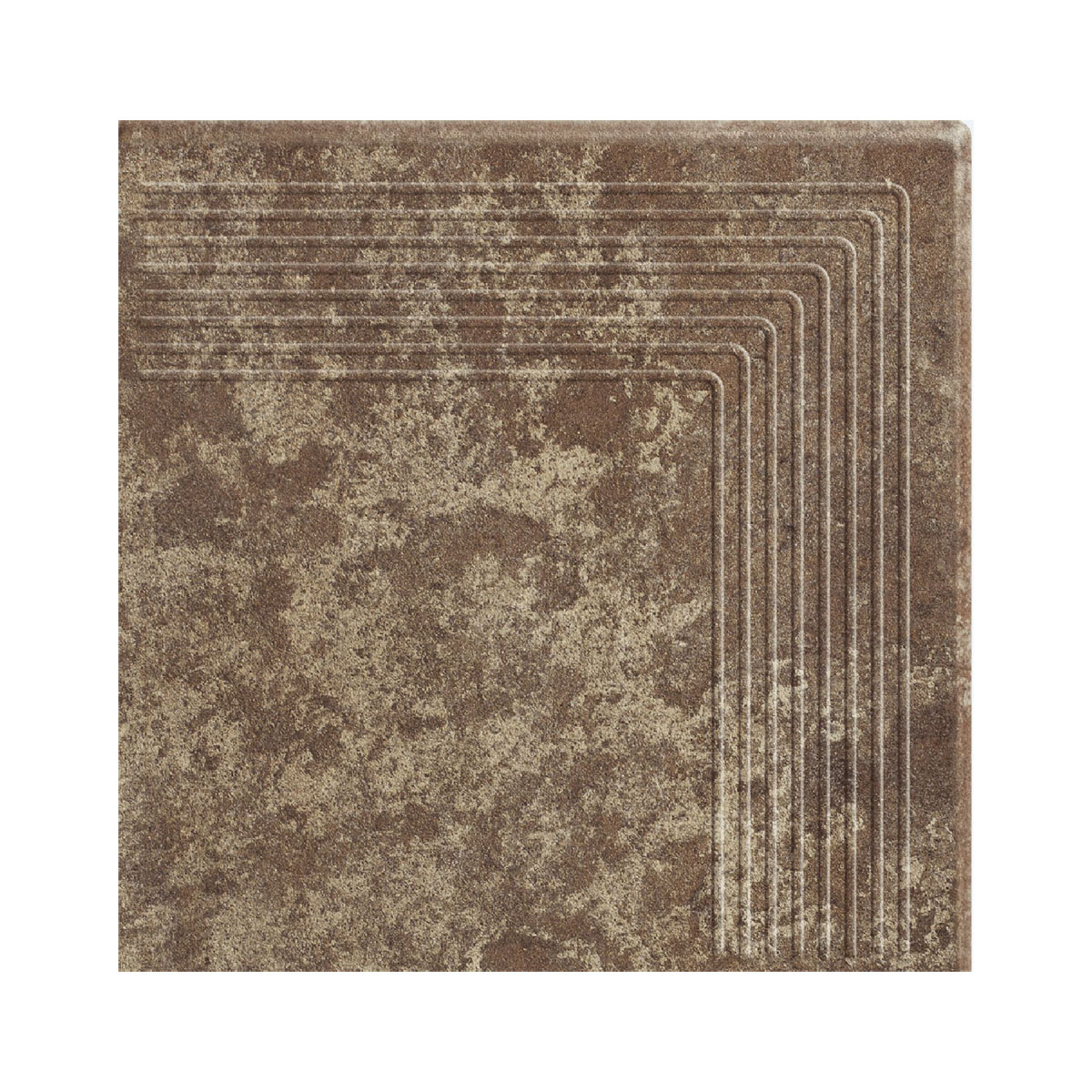 Ilario Braun угловая клинкерная ступень с насечками 300x300x11 мм