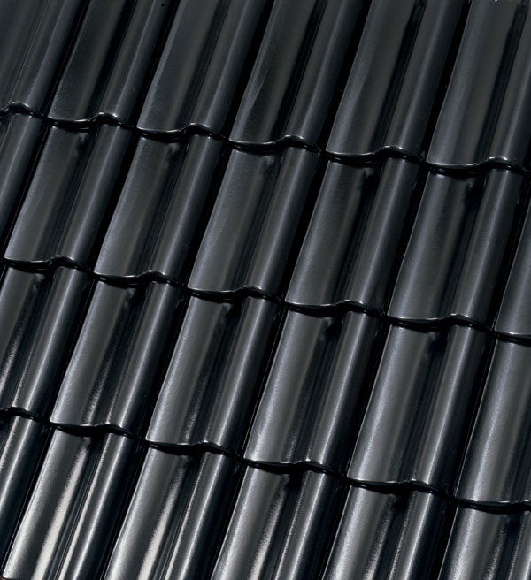 Керамическая черепица рядовая Roben Limburg черный матовая глазурь