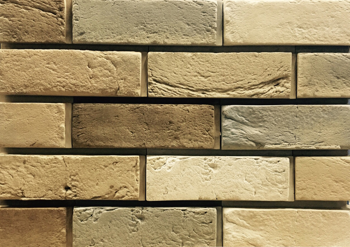 Эдинбург-4 Плитка под кирпич для навесного вент фасада с расшивкой шва  210X65X20 мм искусственный камень