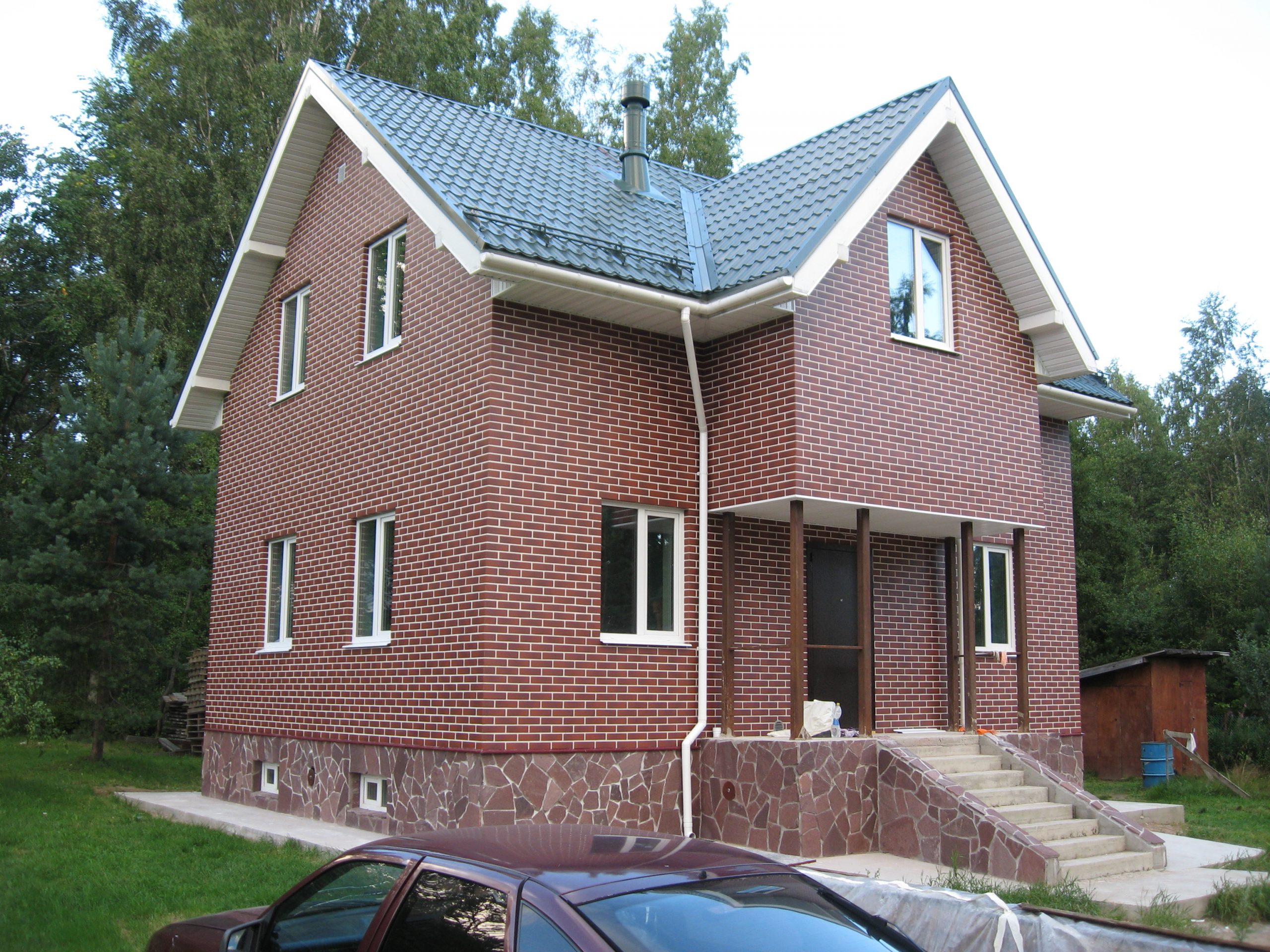 CLOUD ROSA DURO 245X66х7,4 мм Клинкерная фасадная плитка под кирпич облицовочная красно-коричневая