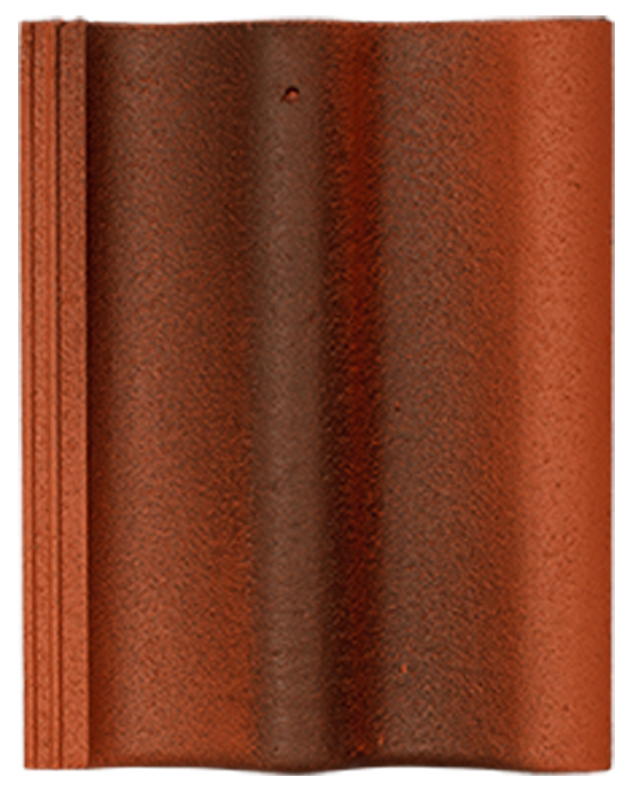 Натуральная цементно-песчаная черепица рядовая Antik кирпично-красный 29, Kriastak Baltic tile