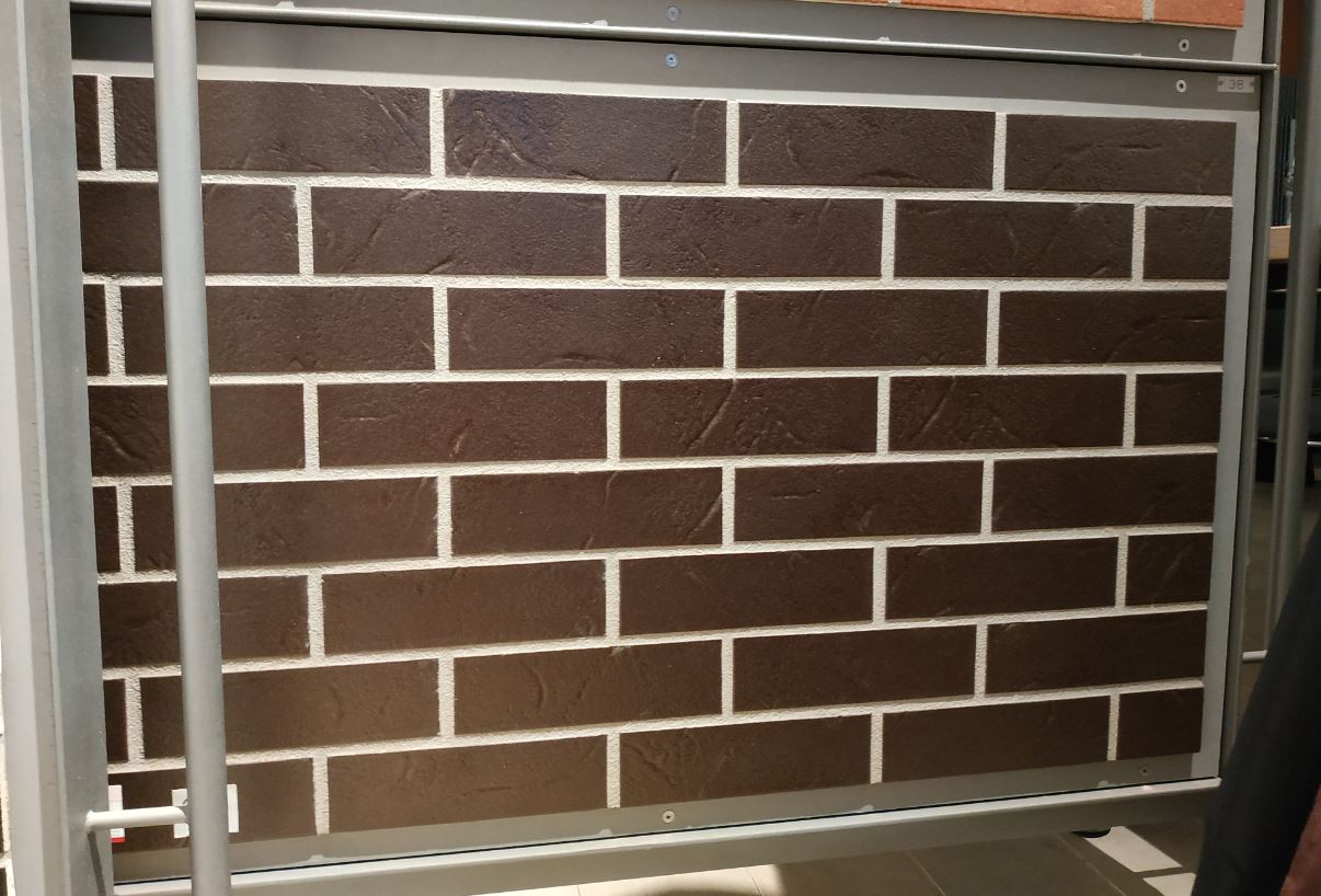 Ласточкин хвост Клинкерная фасадная плитка облицовочная ABC Braun 240*71*14 мм