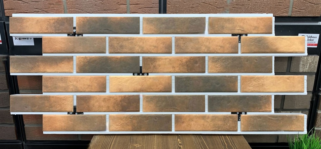 Retro Brick Curry фасадная термопанель из пенополистирола ППС 50 мм с клинкерной плиткой