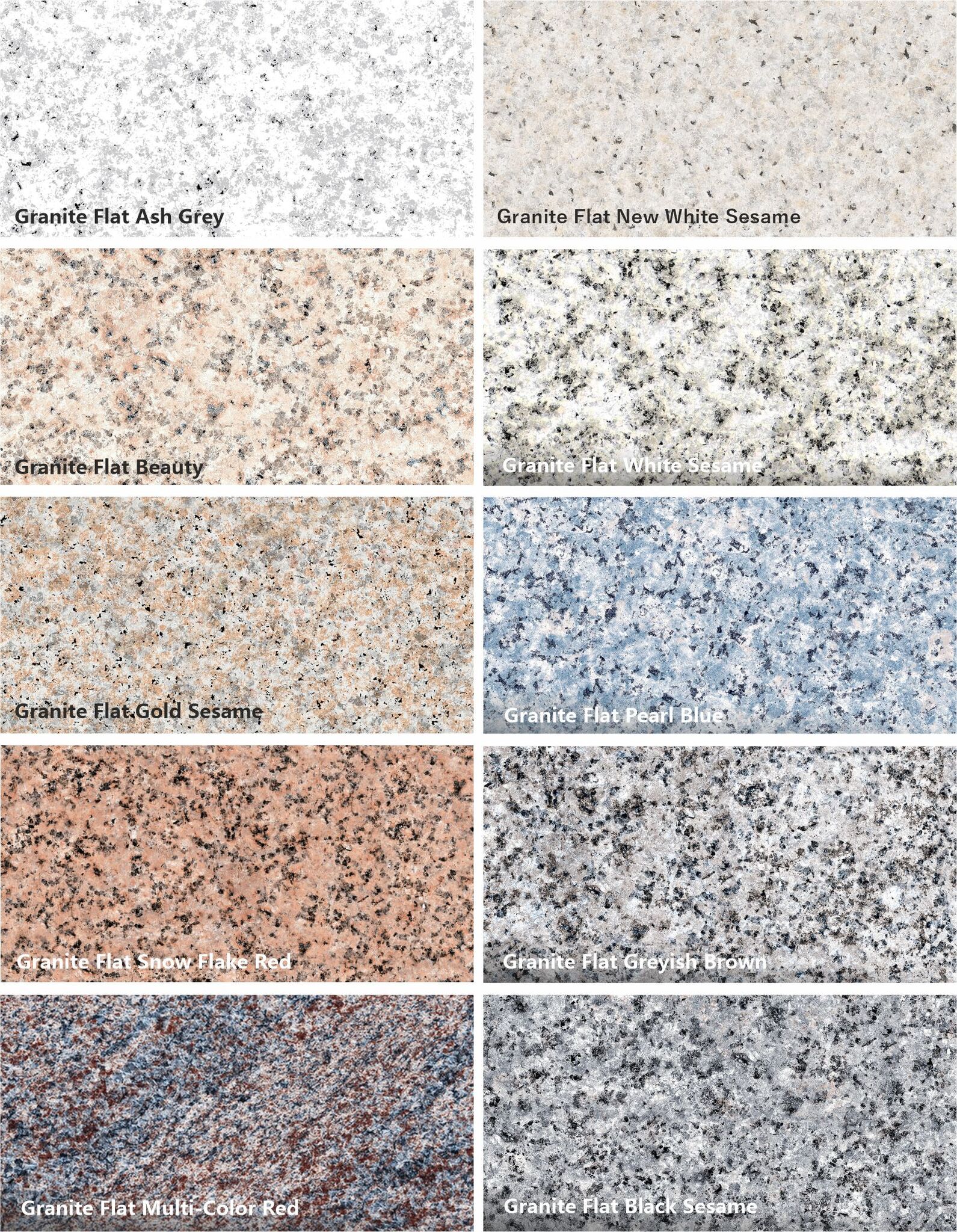 Granite Flat Ash Grey (серый гранит с ровной шлифованной поверхностью)  гибкий камень 1200×600 мм