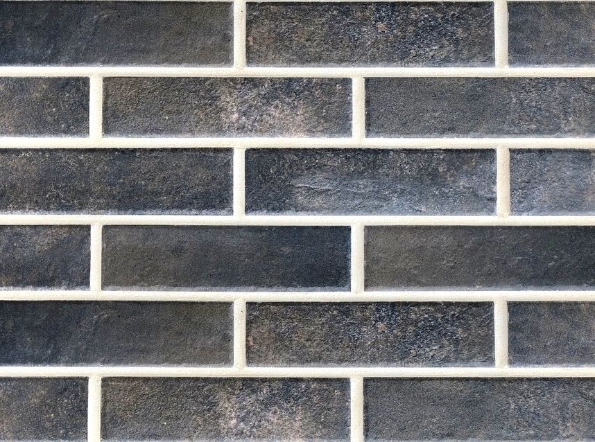 Viano Antracite 245X66х7,4 мм Клинкерная фасадная плитка под кирпич облицовочная, антрацит серый