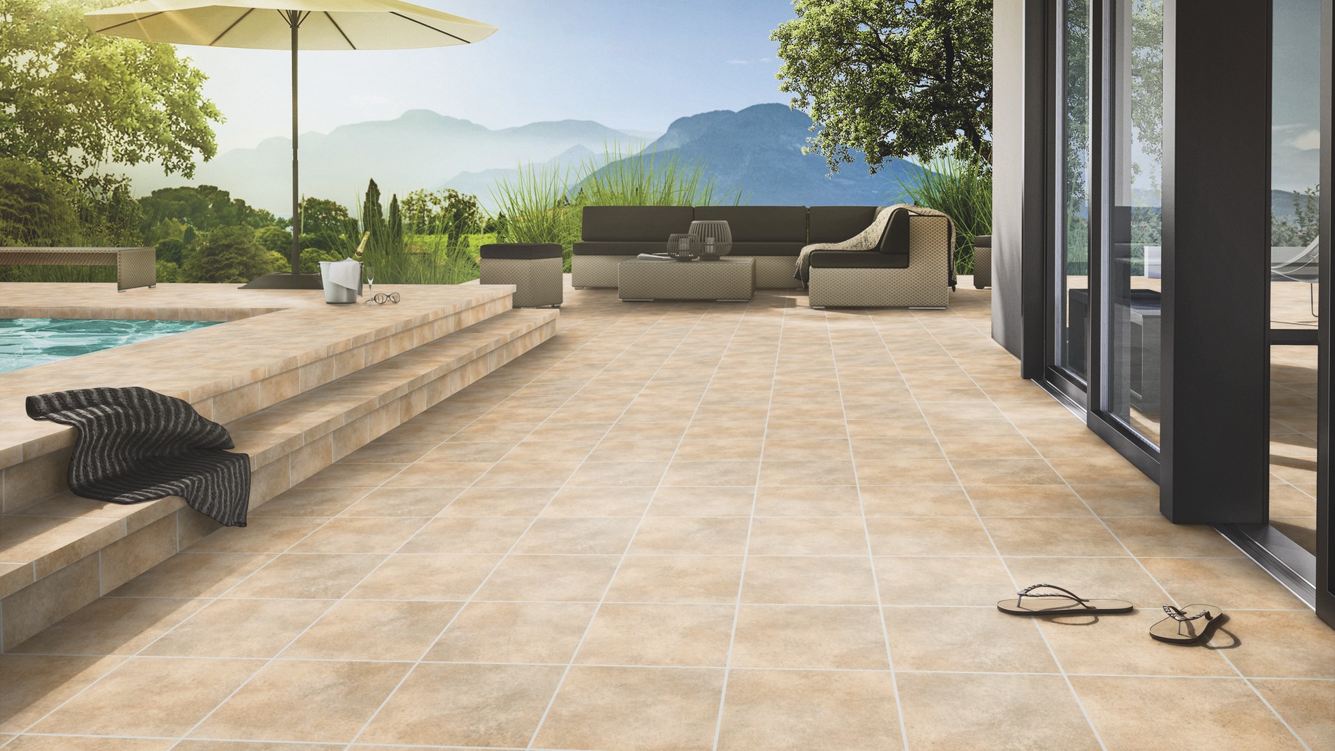 Клинкерная Плитка напольная противоскользящая Stroeher KERAPLATTE AERA 725 faveo 240*240*10 мм