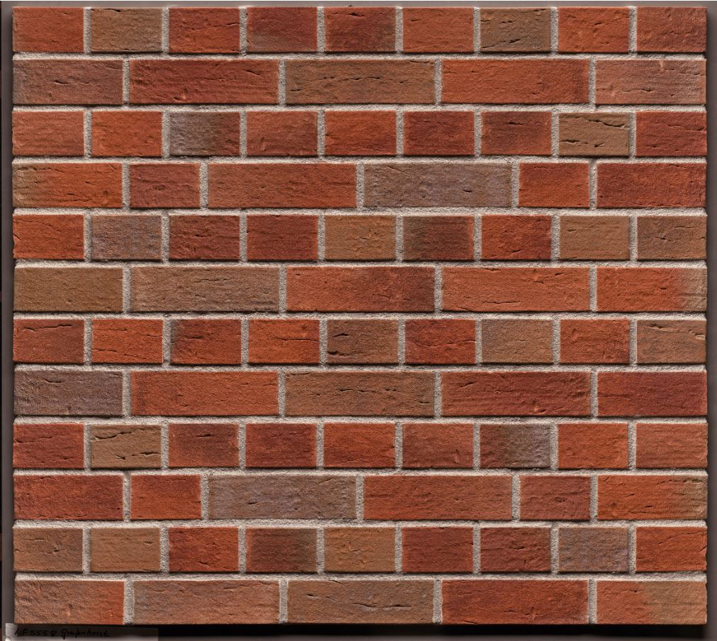 Кирпич облицовочный Клинкерный ABC 5558 Gravenhorster rot-bunt wasserstrich NF 240*115*71 мм