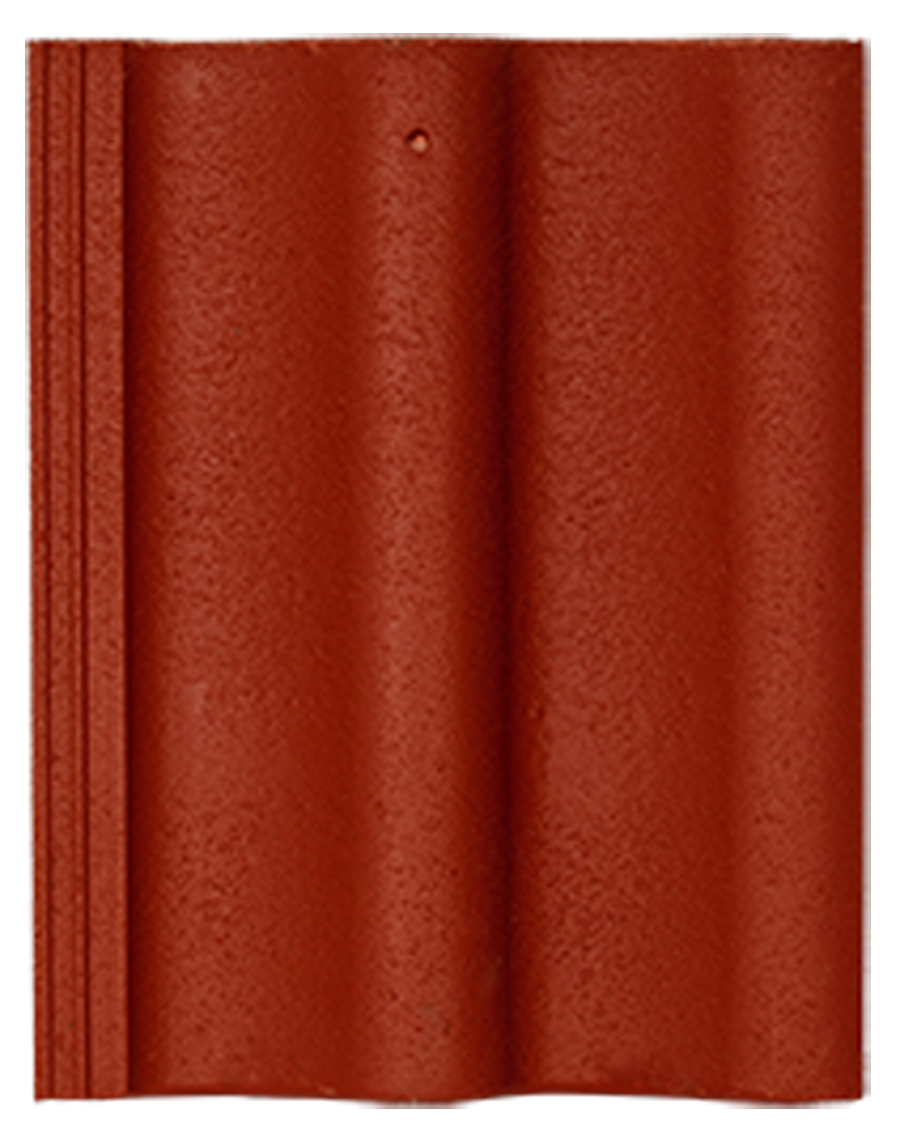 Натуральная цементно-песчаная черепица рядовая Classic красный 26, Kriastak Baltic tile