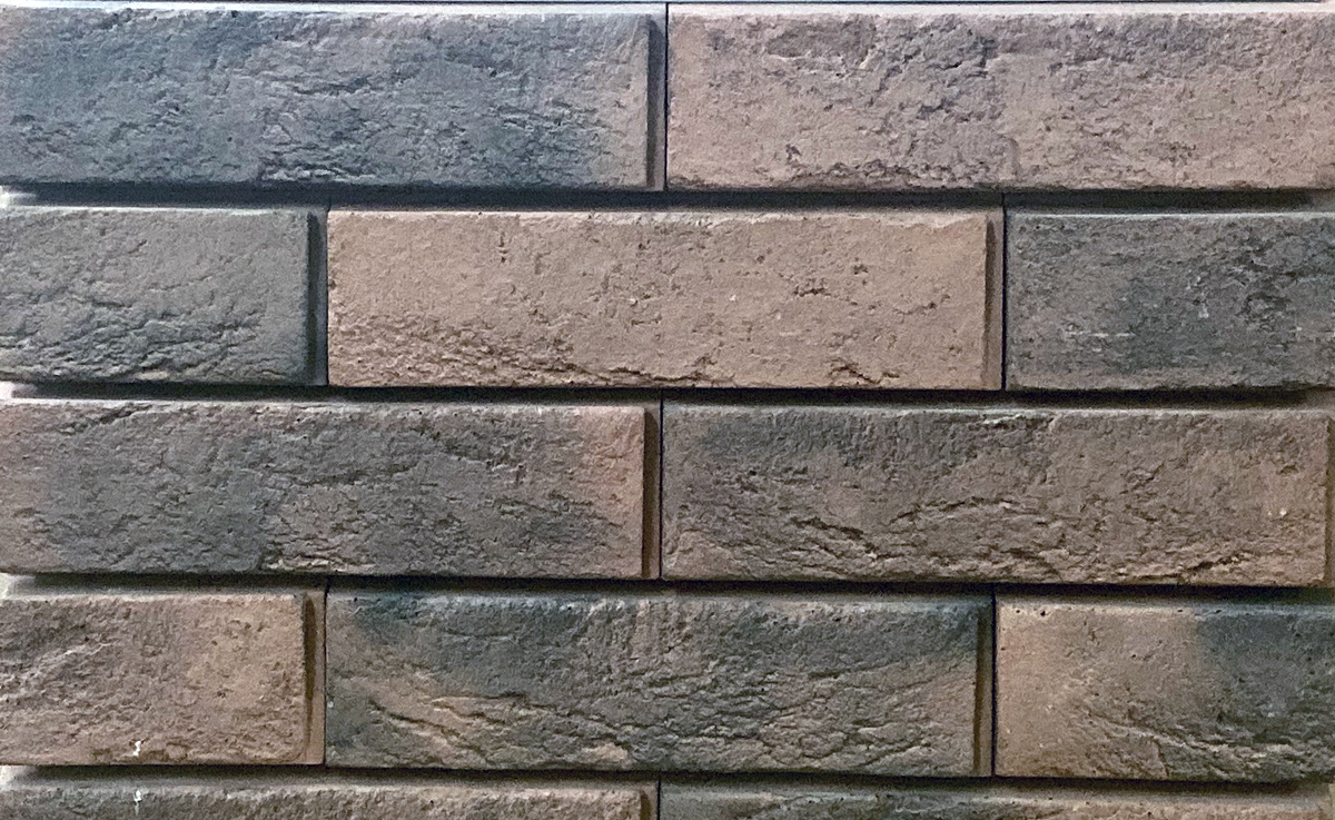 Бонн-10mix Плитка под кирпич для навесного вент фасада без расшивки шва 253X68X26 мм искусственный камень