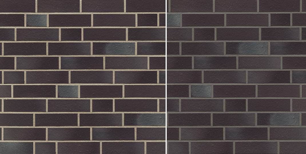 Фасадная Термопанель из пенополистирола ППС 60 мм с клинкерной плиткой Ziegelriemchen Winterhude schwarz blau-bunt 240*71*10 мм