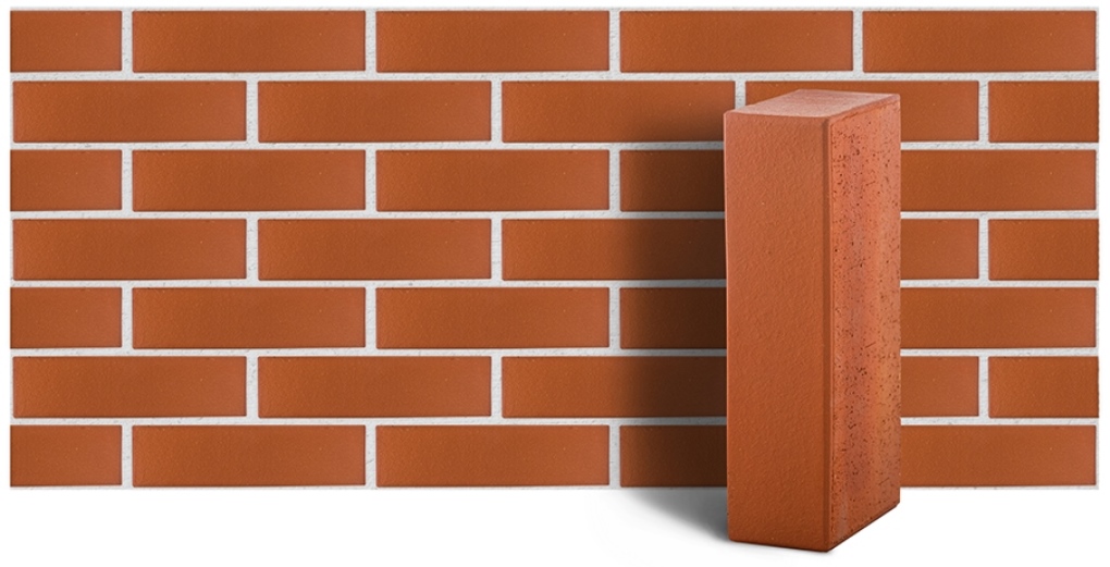Кирпич лицевой керамический полнотелый ЛСР красный гладкий, F100, 250*120*65 мм