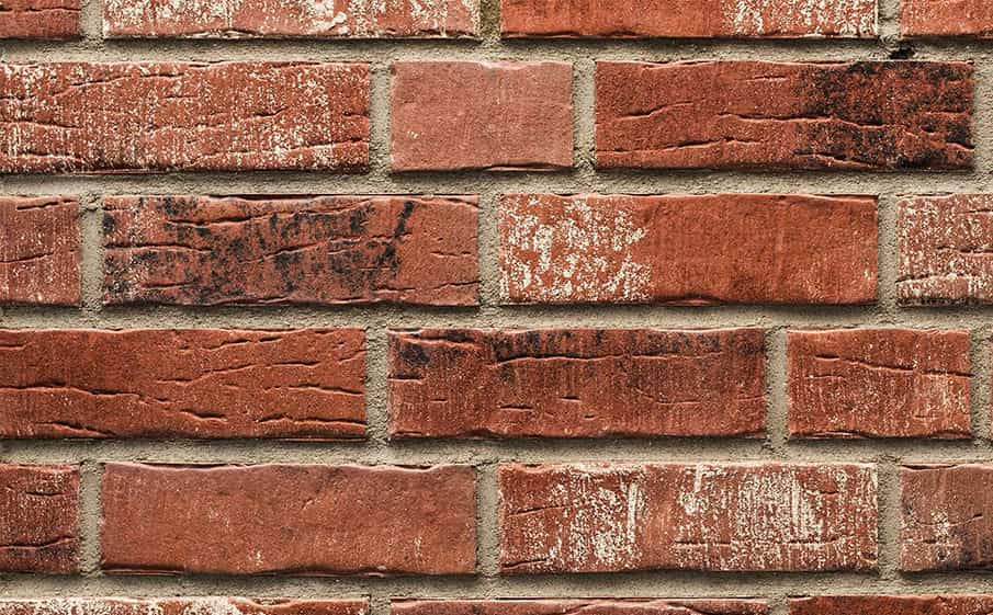 Клинкерная фасадная плитка облицовочная под кирпич Stroeher (Штроер) Steinlinge 374 shabbyrot рельефная NF14, 240*71*14 мм