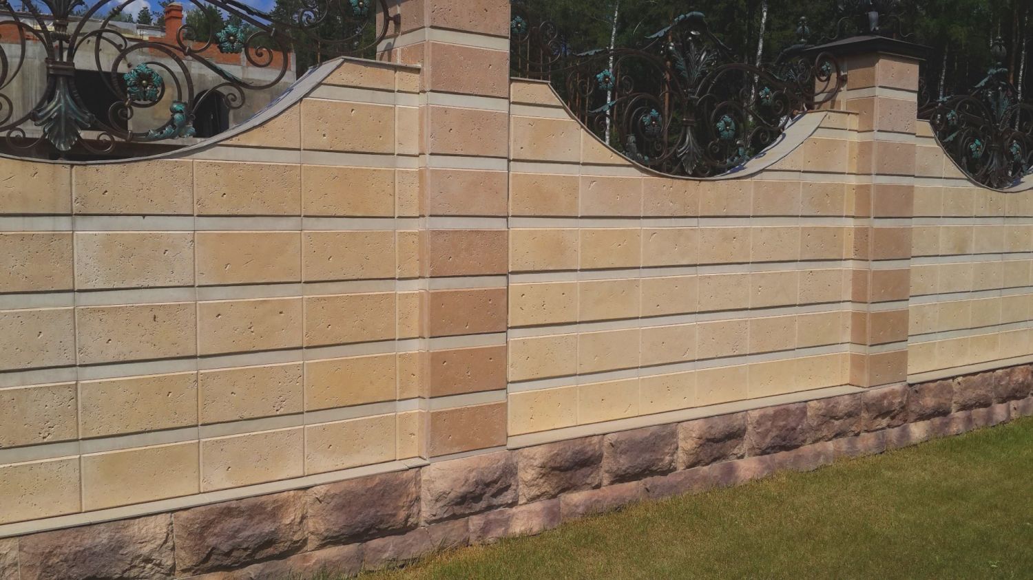 Фасадная облицовочная декоративная плитка травертин-кастелло 400 13