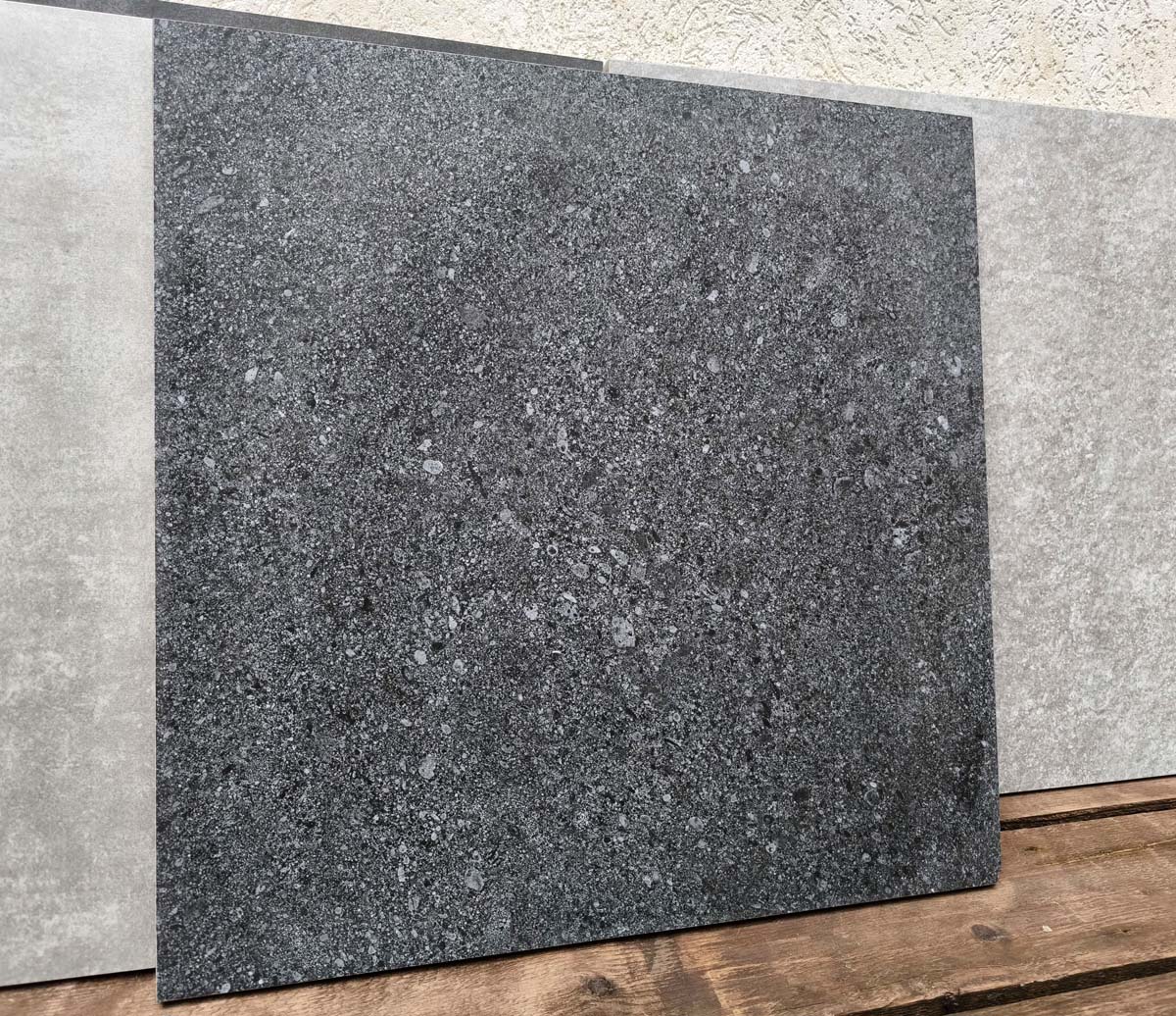 Dior Black 20 мм тротуарная плитка уличная, противоскользящая, керамогранитная 600*600*20 мм OutdoorDesign