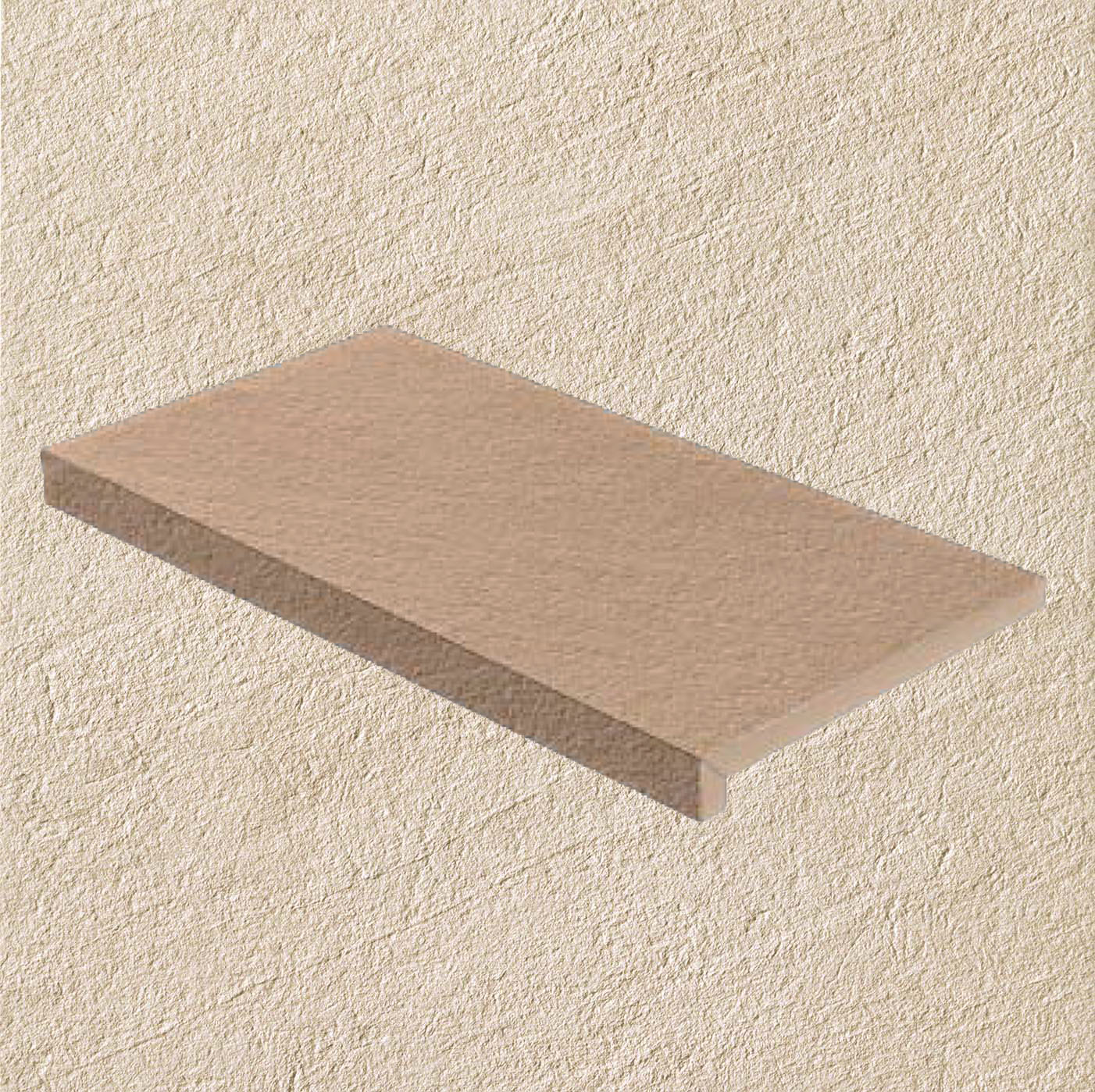 Тротуарная плитка Бежевая Lastra. Спец. Элемент- Ступень Клиф Бьянко \ Cliff Bianco Scalino 330х600х20мм