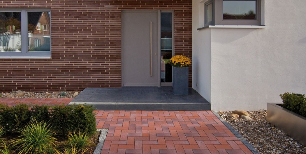 Тротуарная плитка / брусчатка Клинкерная ABC Eisenschmelz-bunt-geflammt (Еисенсчмелз-бунт-гефламмт) 200*100*52 мм