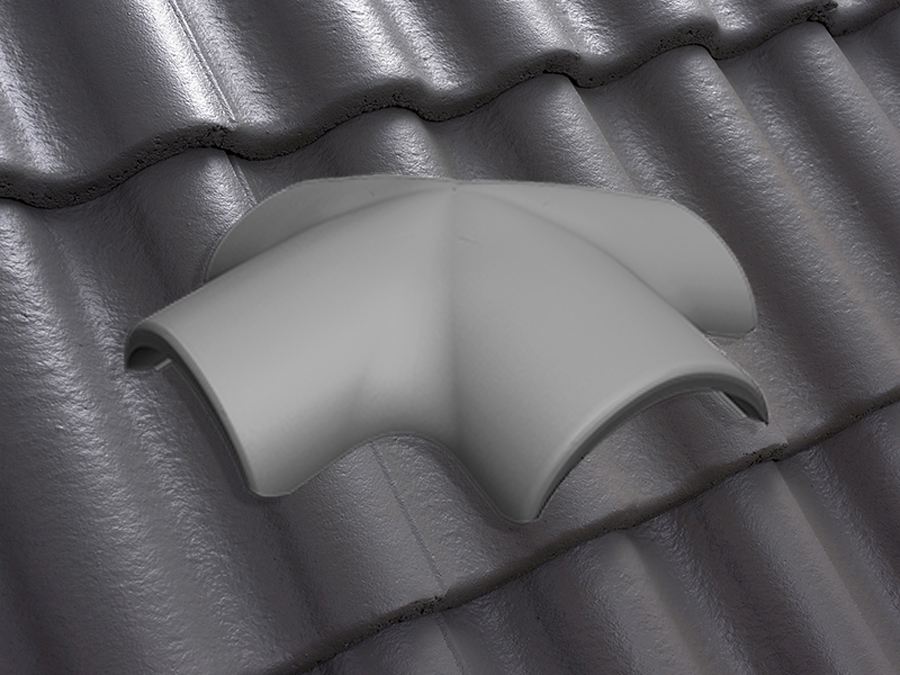 Х-образная черепица натуральная цементно-песчаная Classic графит 48, Kriastak Baltic tile