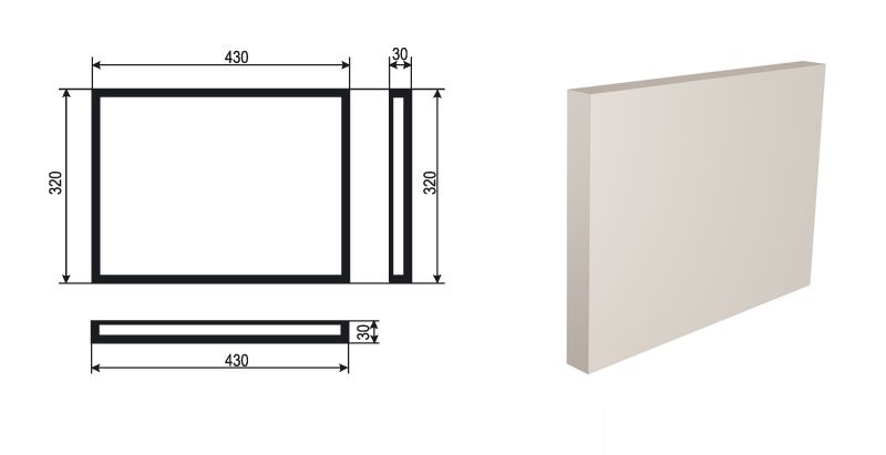 Рустовый камень (Боссажи)  для отделки Фасада углы - лепнина, декор из пенополистирола БВ-3/2 320*30*430 мм