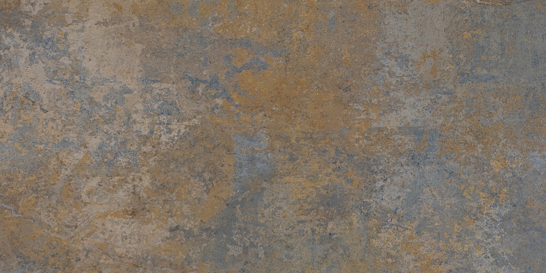Rusty Slab Maca Blue (металл сине-серого оттенка с эффектом оксидированной стали)  гибкий камень 1200×600 мм