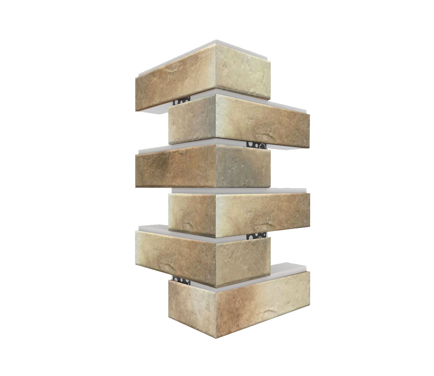 Retro Brick Masala угловая фасадная термопанель из пенополистирола ППС 40 мм, 0,17 м2 с клинкерной плиткой