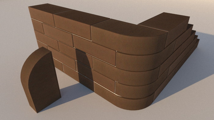 12.201117L Кирпич фигурный полнотелый Lode Brunis F17 гладкий, 250*120*65 мм