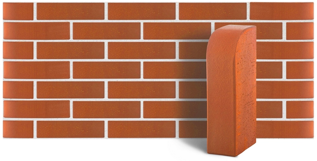 Кирпич радиусный полнотелый ЛСР R-60 красный гладкий 250*120*65 мм