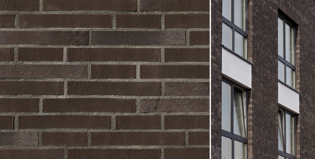 Кирпич облицовочный Клинкерный ABC 24301 Aquaterra Rauchschwarz NF 240*115*71 мм